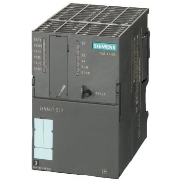 SINAUT ST7, TIM 4R-IE communications module for SIMATIC S7-300, S7-400, PC; with two RS232/RS485 interfaces for SINAUT Communication via standard WAN networks and two RJ45 interfaces for SINAUT communication via IP-based networks (WAN or LAN).