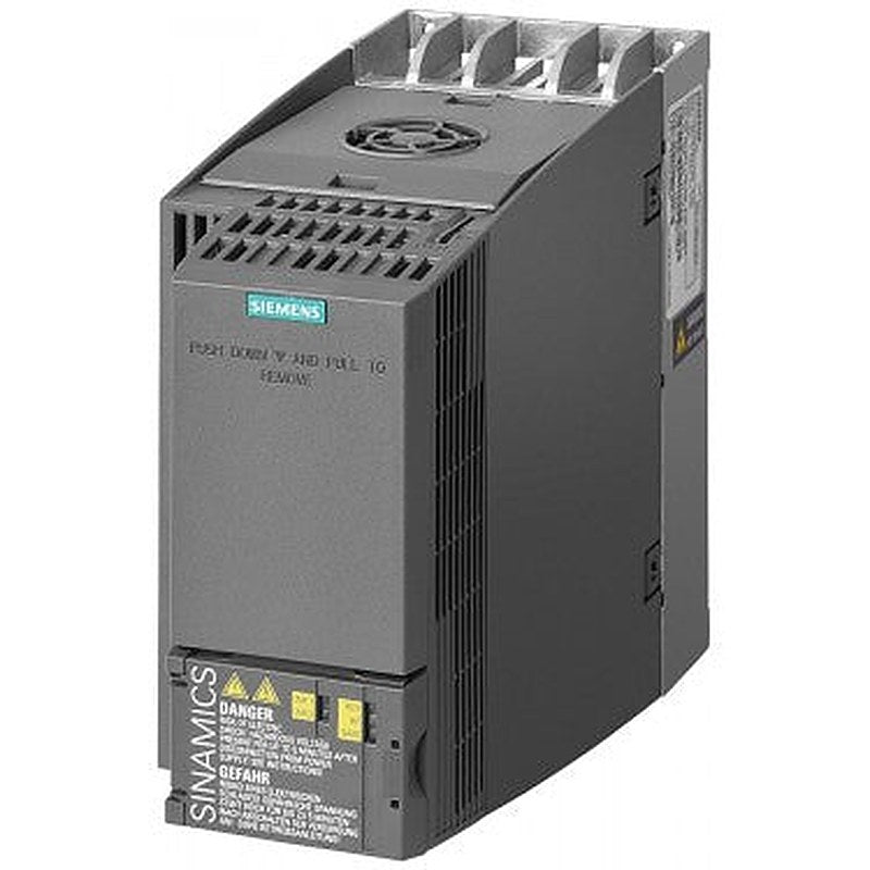 SINAMICS G120C RATED POWER 7,5KW WITH 150% OVERLOAD FOR 3 SEC 3AC380-480V +10/-20% 47-63HZ UNFILTERED I/O-INTERFACE: 6DI, 2DO,1AI,1AO SAFE TORQUE OFF INTEGRATED FIELDBUS: USS/ MODBUS RTU; PROTECTION: IP20/ UL OPEN TYPE SIZE: FSB 196X100X203(HXWXD) EXTERNAL 24V