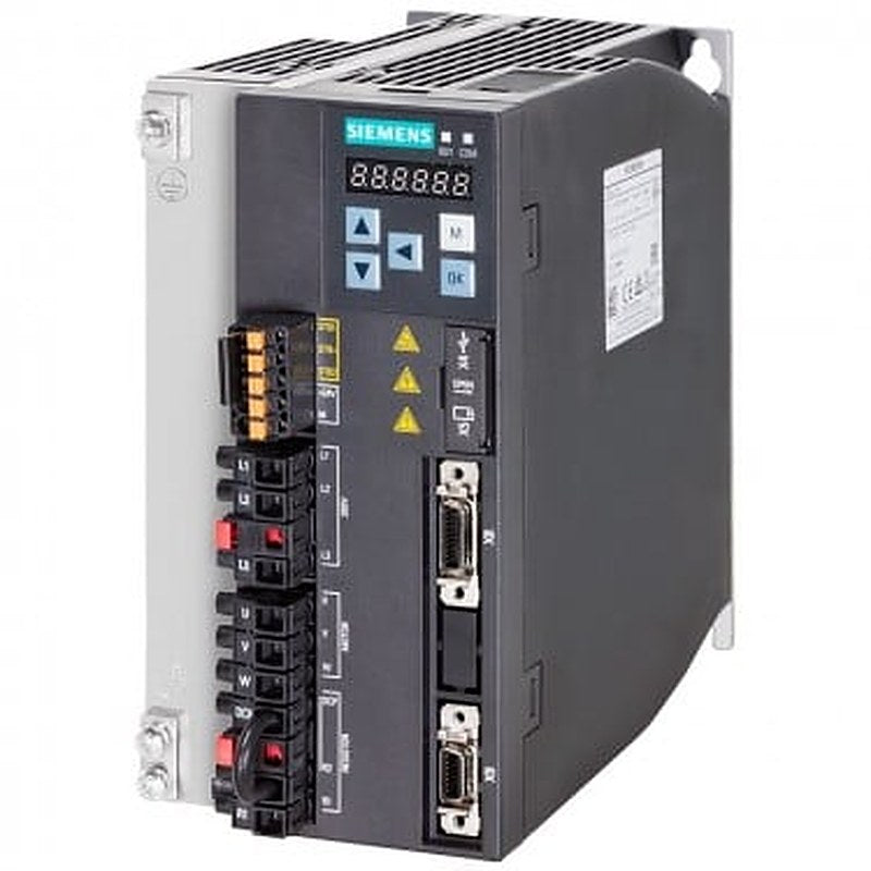 SINAMICS V90, with PROFINET Input voltage: 200-240 V 3-P -15%/+10% 12.0 A 45-66 Hz Output voltage: 0 – Input 11.6 A 0-330 Hz Motor: 2 kW Degree of protection: IP20 Size D, 95x170x195 (WxHxD)