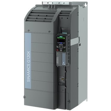 SINAMICS G120X Rated power: 75 kW At 110% 60s, 100% 240 s Unfiltered 500-690 V 3AC +10/-20% 47-63 Hz Ambient temperature -20 to +45 °C Size: FSF Degree of protection IP20 / UL open type painting 3C2 With Intelligent Operator Panel Without IO expansion Fieldbus integrated: MODBUS RTU, BACnet MS/TP,USS