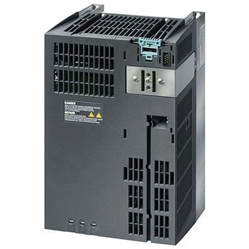 SINAMICS G120 Power Module PM 250 with integrated Class A filter capable of energy recovery. 380-480 V 3 AC +10/-10% 47-63 Hz Power high overload: 7.5kW at 200% 3s, 150% 57s, 100% 240 s; Ambient temperature 0 to +50 °C Power low overload: 11kW at 150% 3s, 110% 57s, 100% 240 s; Ambient temperature 0 to +40 °C 334x 189x 185 (HxWxD), FSC Degree of protection IP20 without Control Unit and BOP