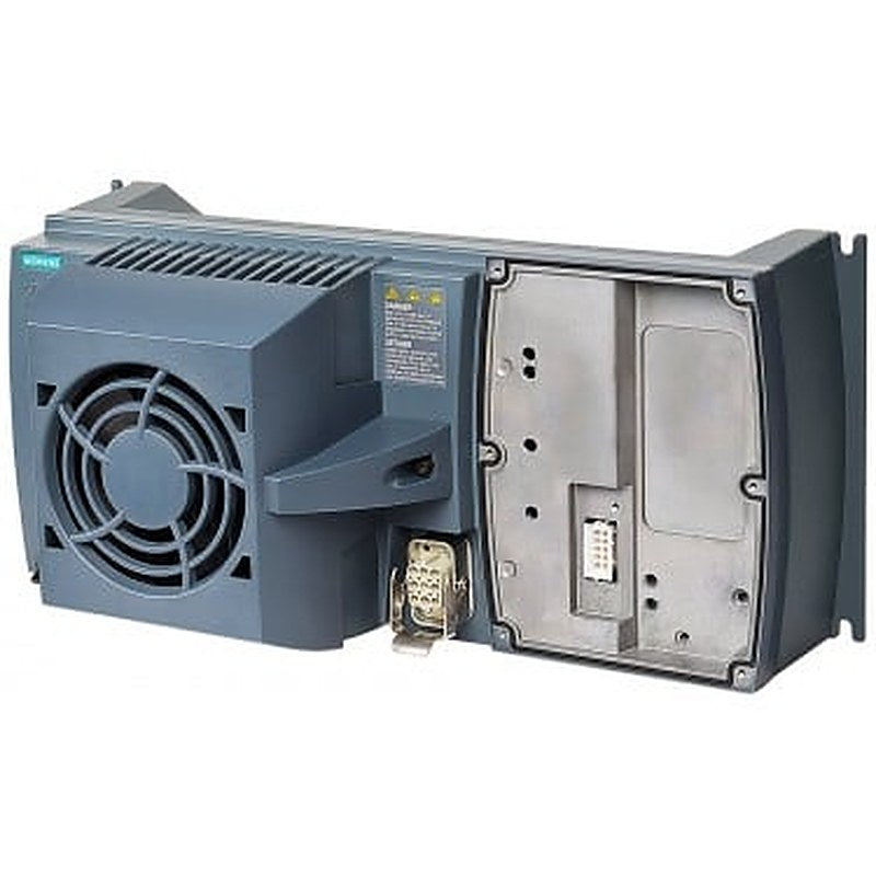 SINAMICS G120D Power Module PM250D with integrated Class A filter capable of energy recovery. 380-480 V 3 AC+10/-10% 47-63Hz Power high overload: 5.5kW at 200% 3s, 150% 60s 100% 300S Ambient temperature -10 to +55 °C 210x 450x 220 (HxWxD), FSC Degree of protection IP65 without Control Unit