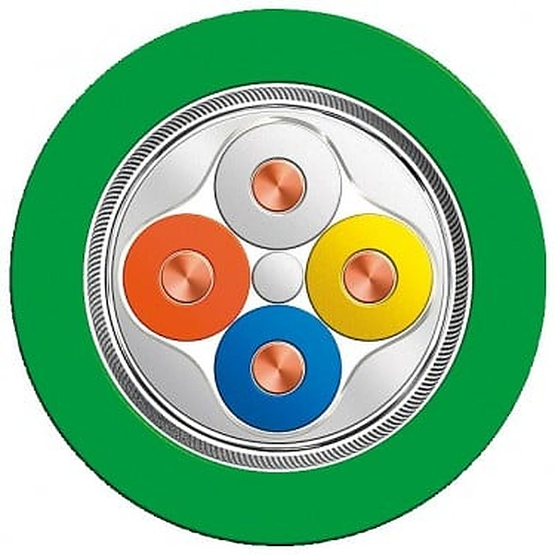 Industrial Ethernet FC TP flexible cable, GP 2x2 (PROFINET Type B), TP installation cable with flexible cores, PROFINET type B, 4-core, shielded, Cat5, sold by the meter, delivery unit max. 2500 m minimum order quantity 20 m.