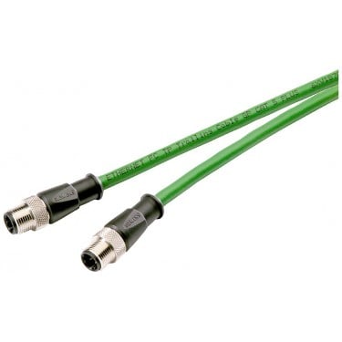 Industrial Ethernet connecting Cable M12-180/M12-180, pre-assembled IE FC Trailing cable GP, with 2 M12 plugs (D-coded) length 15.0 m.