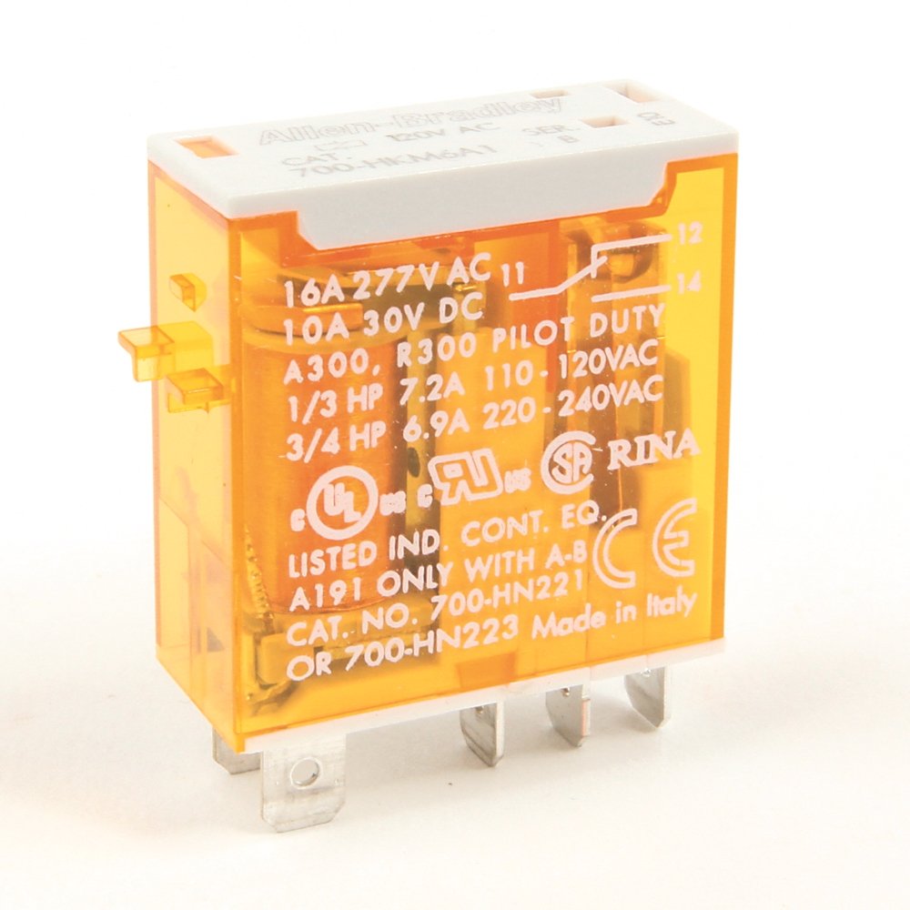 700-HK General Purpose Slim Line Relay, SPDT, 120V 50/60Hz
