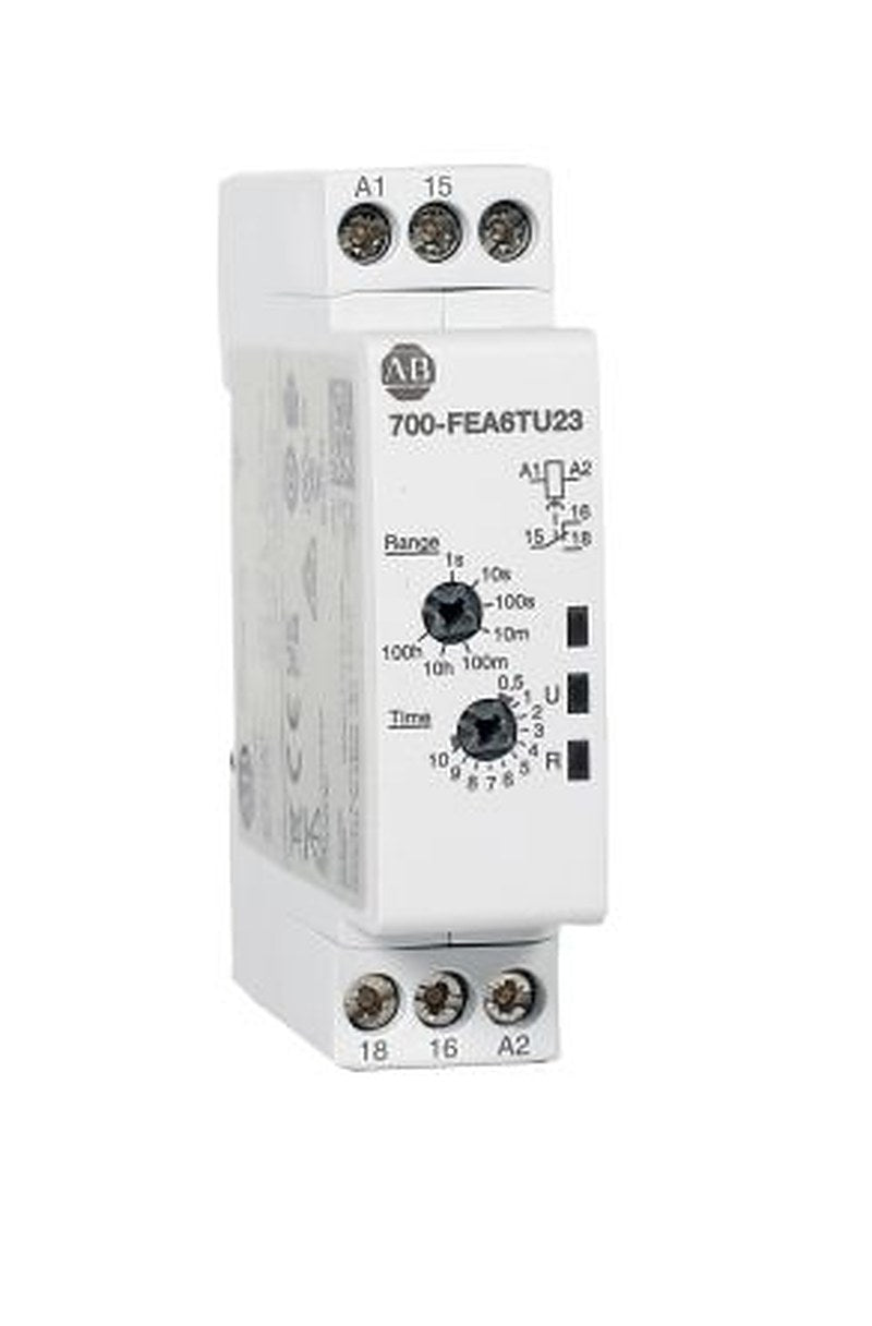Allen Bradley 700-FEA Series DIN Rail Timer Relay, 2-Contact, 24 to 48 V dc 24V ac, 240 V ac, 0.1 to 10 h,