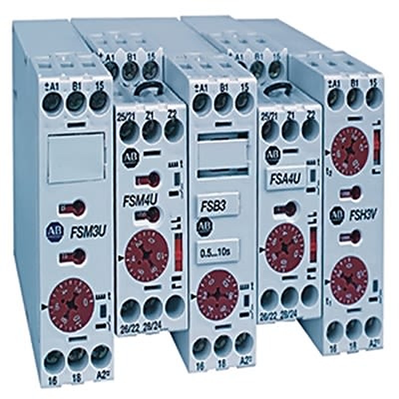Allen Bradley 700-FSB6 Series DIN Rail Timer Relay, 2-Contact, 24 to 240 V ac 24V ac, 240 V ac, 0.1 to 10 h,