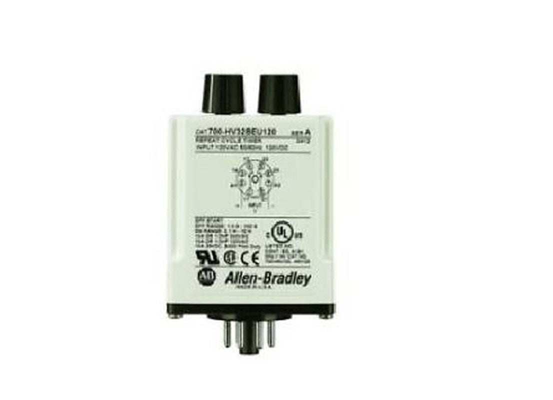 Allen Bradley 700-HV Series DIN Rail Timer Relay, 2-Contact, 120 V ac 120V ac, 0.1 to 30 min, DPDT Switch Configuration
