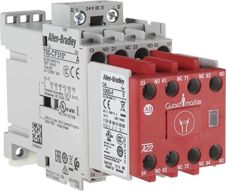Allen Bradley 700S-CF Contactor, 24V dc Coil, 8-Pole, 25 A, 7.5 kW 24V dc, 690V ac