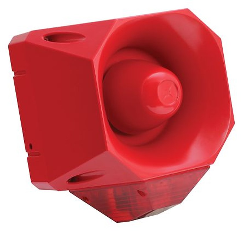 Eaton Asserta Maxi Series Red Sounder-Beacon Combination, IP66 230V ac Wall 110 dB @ 1m