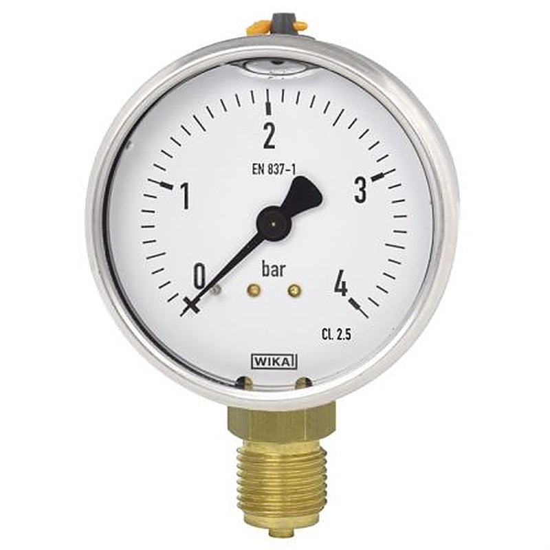 WIKA G 1/2 Pressure Gauge, 80 mm, 4 bar