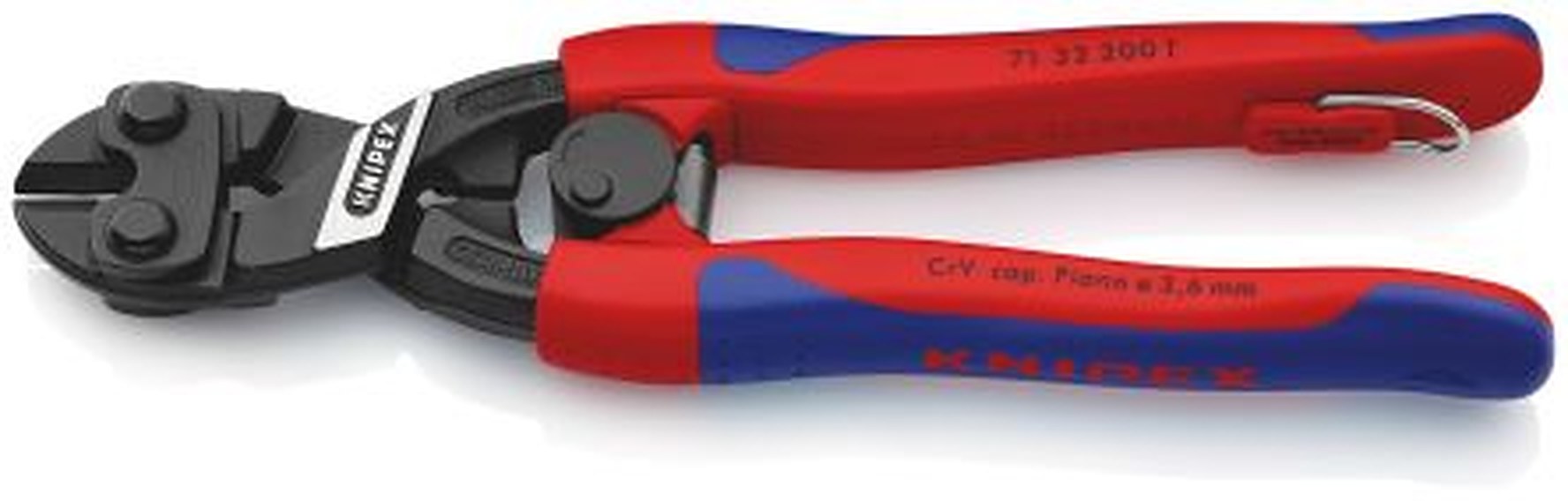 Knipex 71 32 200 T 200 mm Multi Component Grip 6 mm Chrome Vanadium Steel Compact Bolt Cutter
