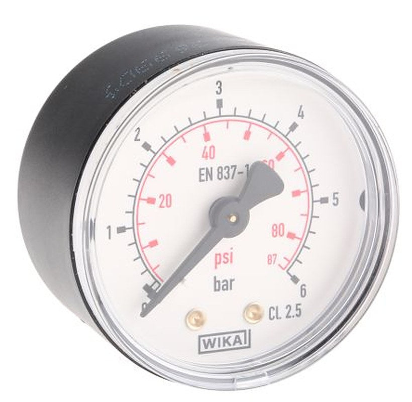WIKA R 1/8 BSPT Pressure Gauge, 50 mm, 6 bar