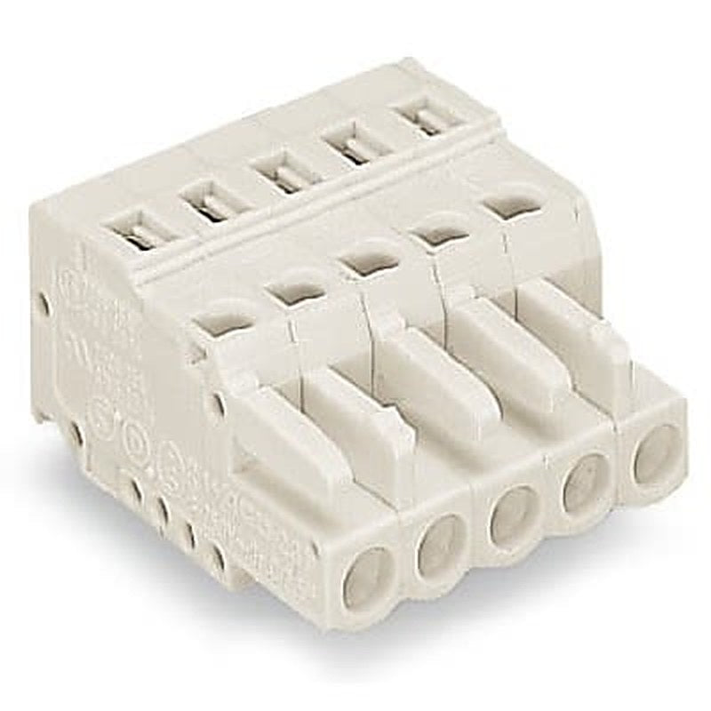 WAGO 721 Series Pluggable Terminal Block, 4-Contact, 5 mm Pitch, 1 Row, 721-104/026-000-1