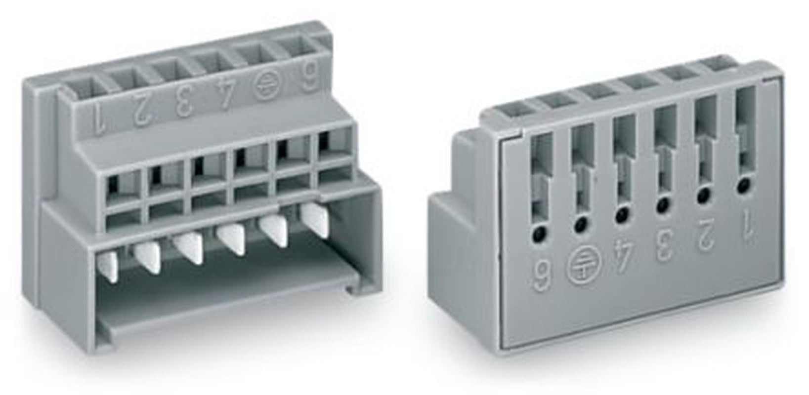 WAGO 730 Series Plug-in Male Lighting Connector Male Cage Clamp, 6-Pole, 10A, 6-Way