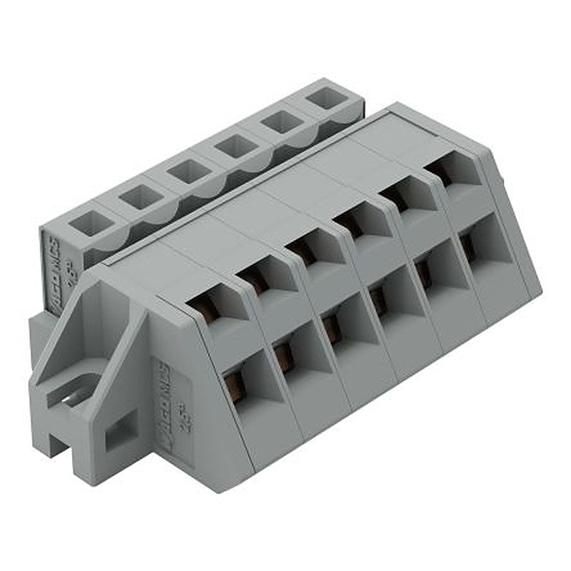 WAGO 731 Series Flange Connector Female Cage Clamp, 6-Pole, 12A, 6-Way