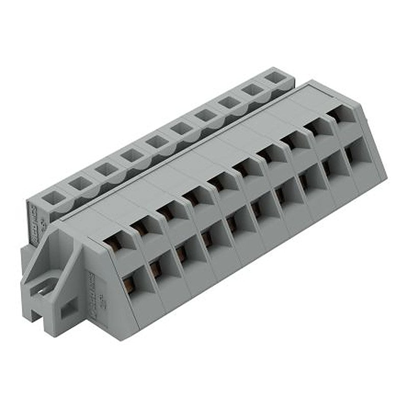 WAGO 731 Series Flange Connector Female Cage Clamp, 10-Pole, 12A, 10-Way
