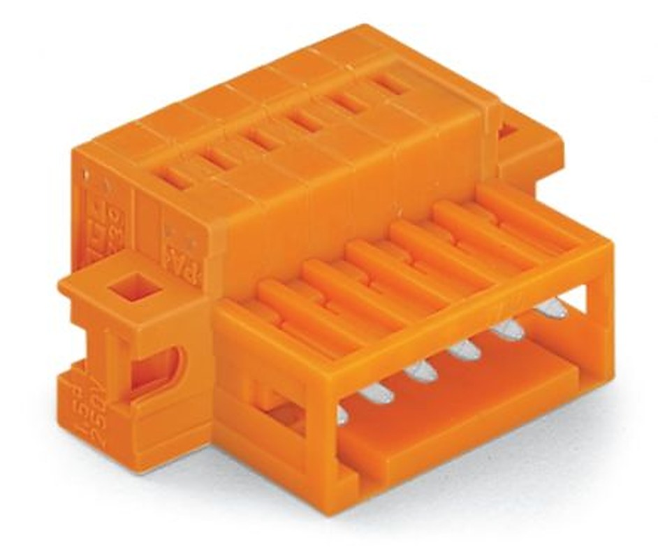 WAGO 734 Series Cable Male Lighting Connector Male Cage Clamp, 4-Pole, 10A, 4-Way, IP20
