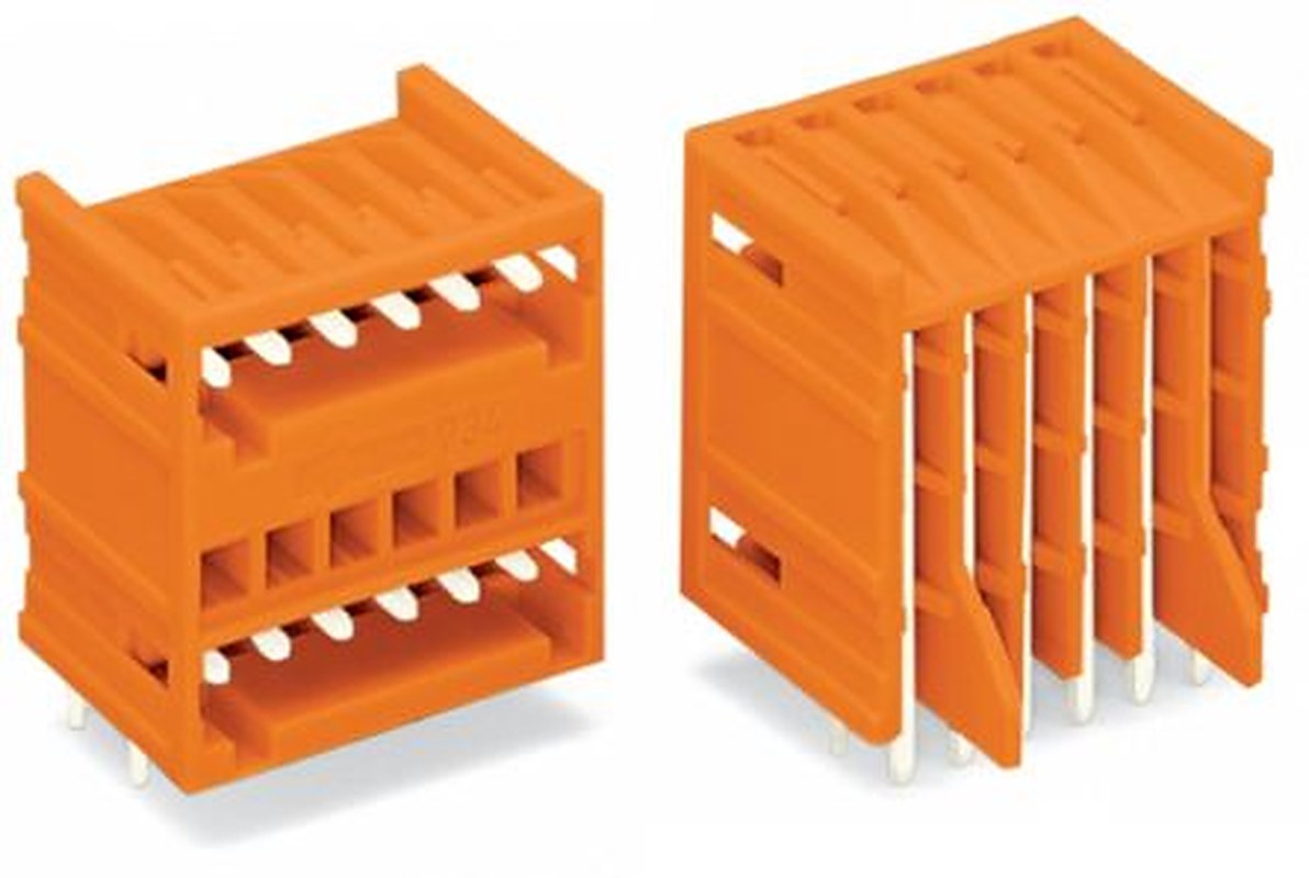 WAGO 734 Series Angled PCB Header, 10 Contact(s), 3.81 mm Pitch, 2 Row, Unshrouded