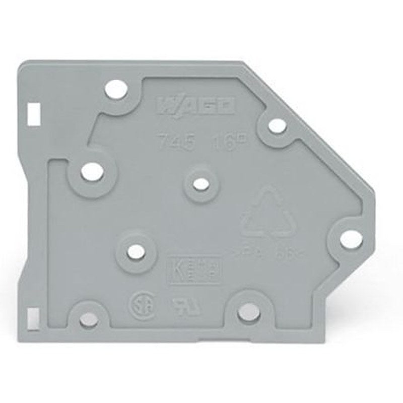 WAGO 745 Series End Plate for Use with Terminal Block, CSA
