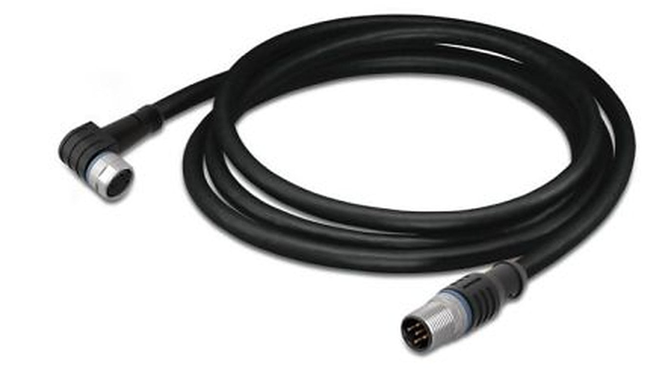 WAGO Female 3 way M8, Right Angle to Male 3 way M12, Straight Actuator/Sensor Cable, 1 m