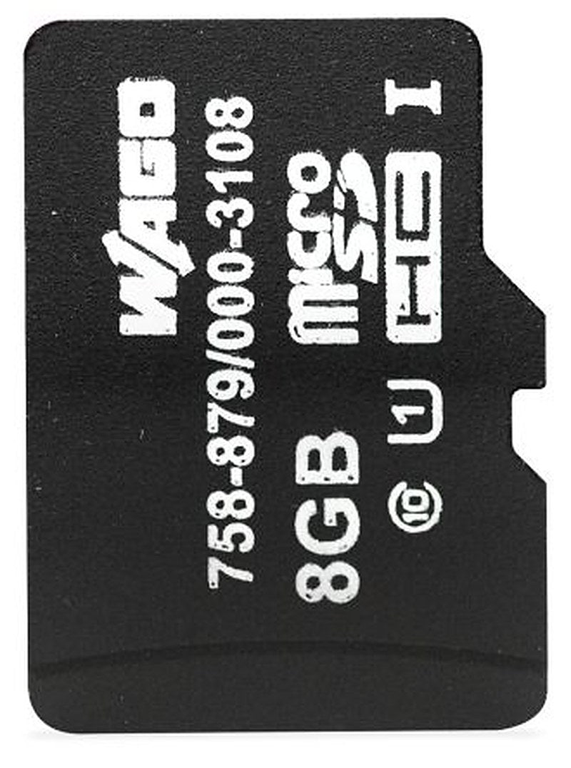 WAGO 8 GB Industrial Grade MicroSD SD Card, 48 Mb/s Read, 45 Mb/s Write