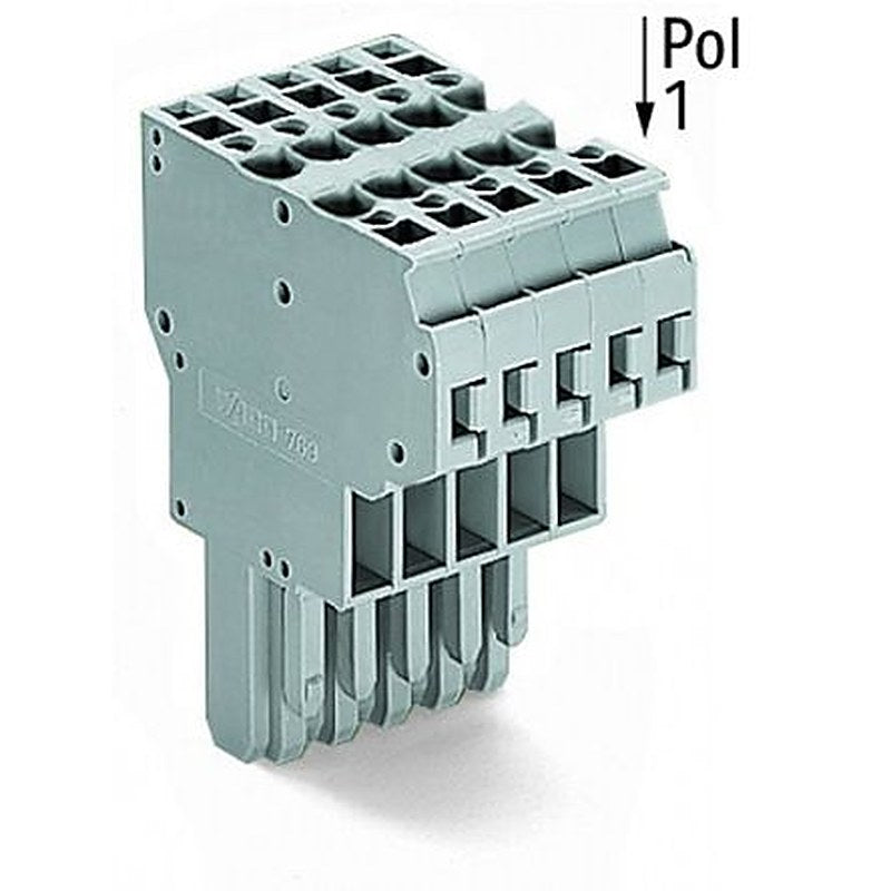 WAGO 769 Series Straight PCB PCB Socket, 5-Contact, 5 mm Pitch Cage Clamp