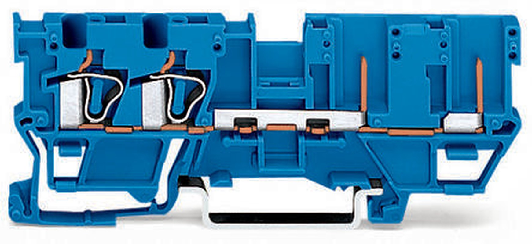 WAGO 769-171/000-006 769 Series Carrier Terminal Block Blue, 4mm², 1-Level, Cage Clamp, CSA