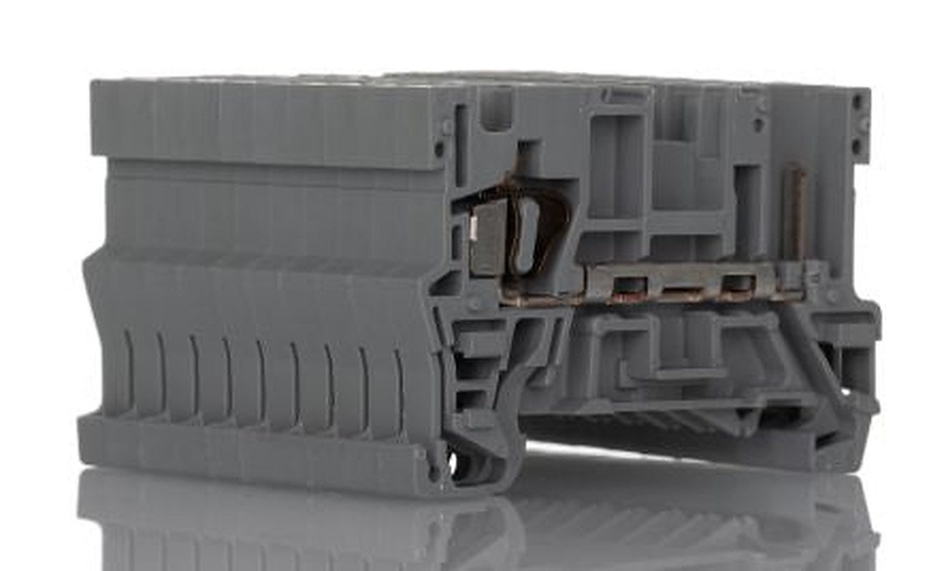 WAGO 769-176 769 Series Carrier Terminal Block Grey, 4mm², 1-Level, Cage Clamp