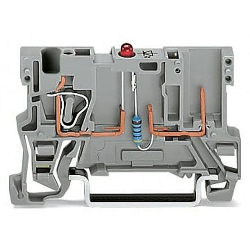 WAGO 769-239/281-413 769 Series Carrier Terminal Block Grey, 4mm², 1-Level, Cage Clamp, CSA