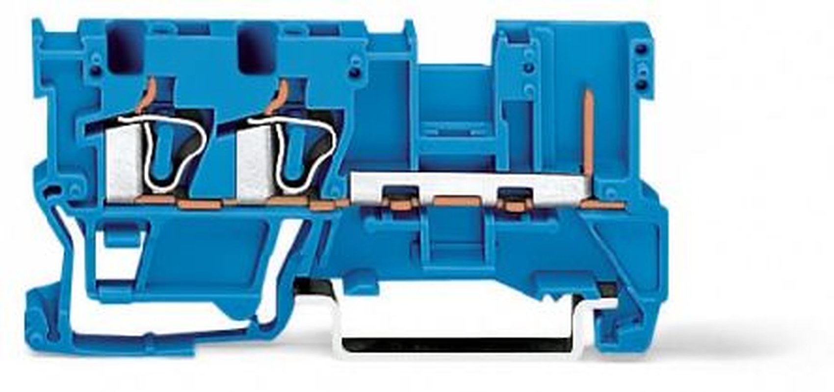 WAGO 769-251/000-006 769 Series Carrier Terminal Block Blue, 4mm², 1-Level, Cage Clamp, CSA