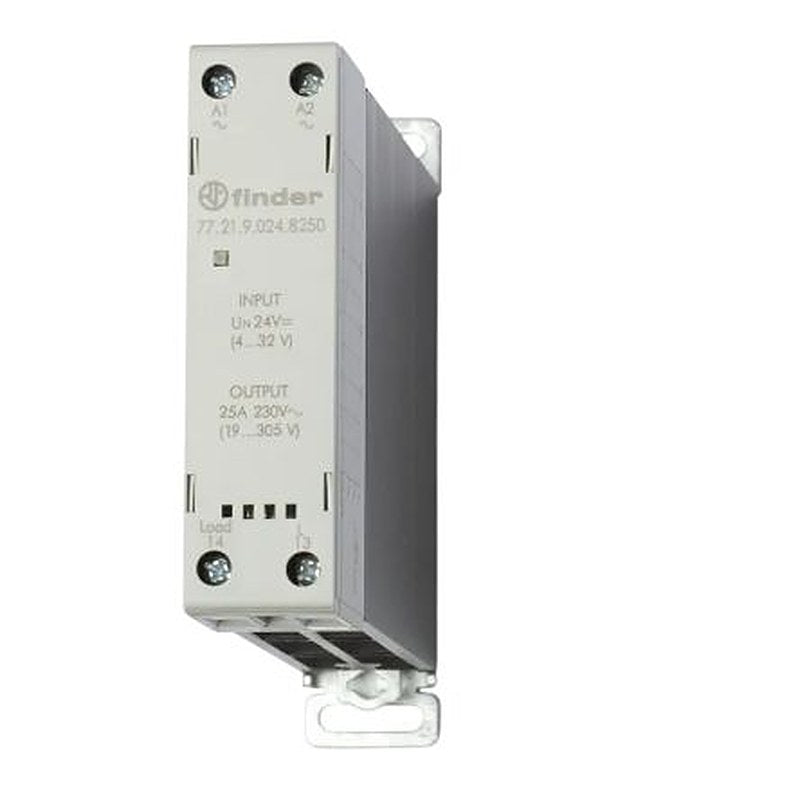 Finder 77 Series Industrial Mount Solid State Relays, 25 A Load, Rail Mount, 230 V ac/dc Load, 230V ac/dc Control
