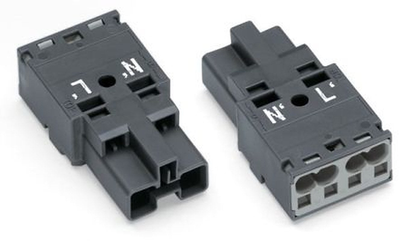 WAGO 770 Series Cable Plug Male Cage Clamp, 2-Pole, 25A, 2-Way, IP20