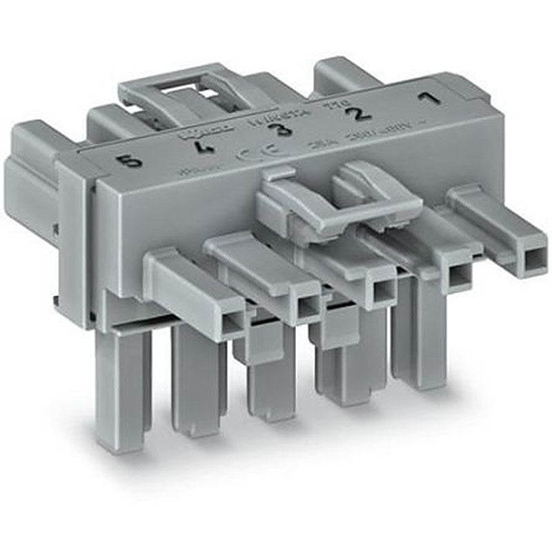 WAGO 770 Series Cable Distribution Connector Cage Clamp, 5-Pole, 25A, 5-Way, IP20
