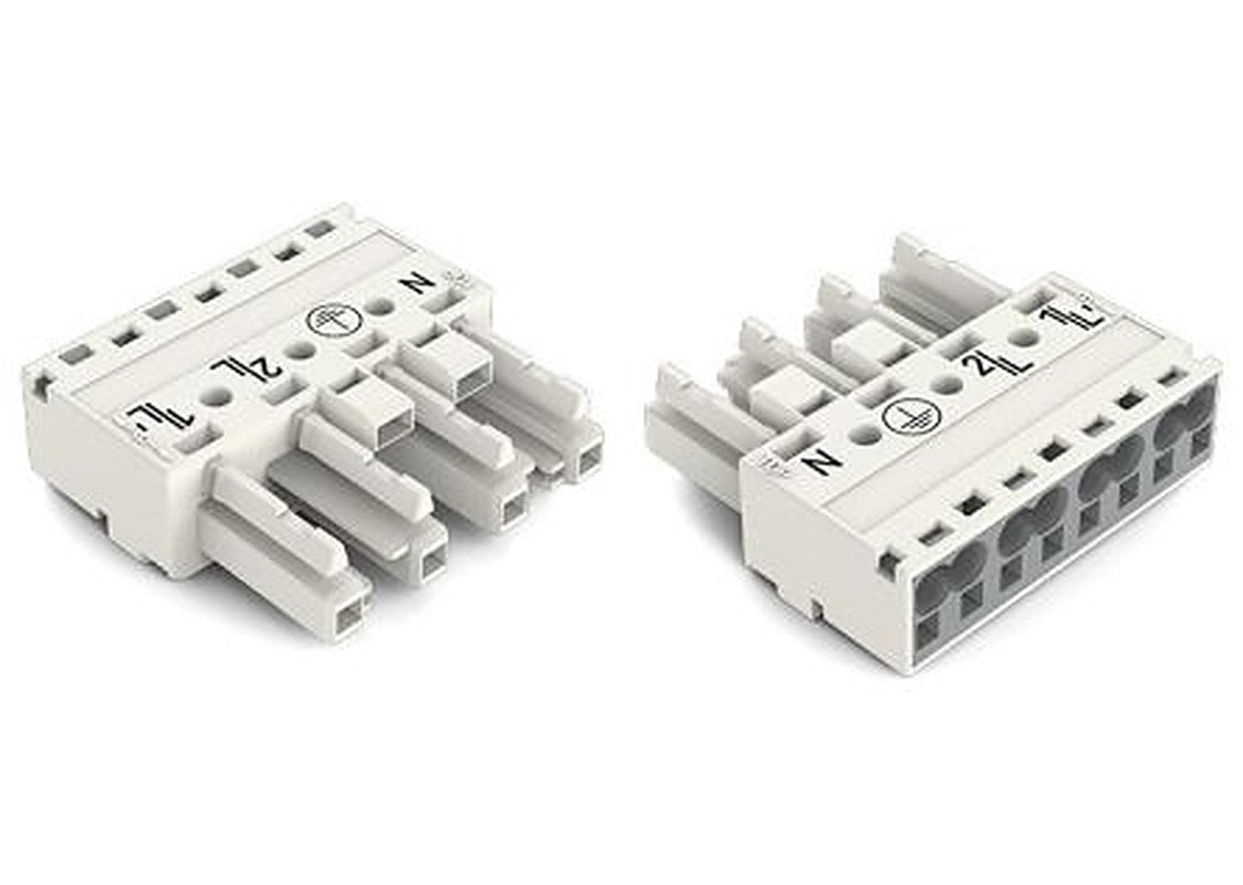 WAGO 770 Series Cable Socket Female Cage Clamp, 4-Pole, 25A, 4-Way, IP20