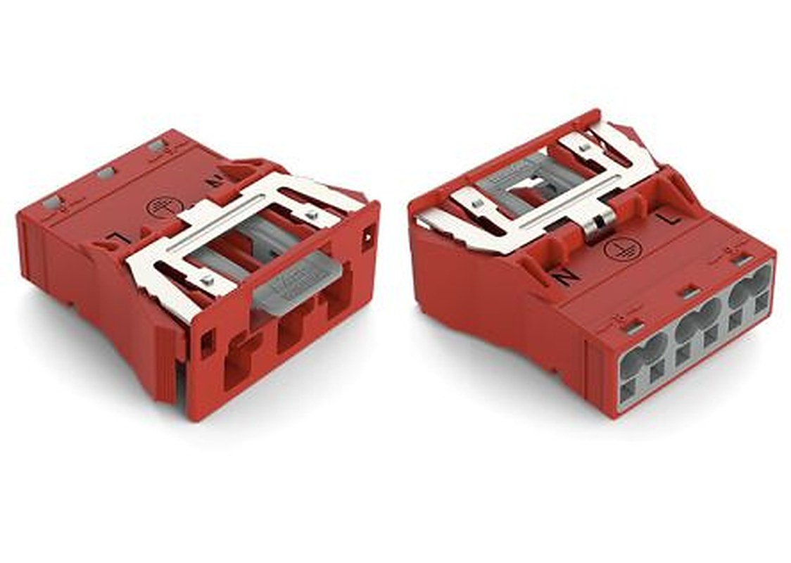 WAGO 770 Series Snap-in Plug Male Cage Clamp, 3-Pole, 25A, 2-Way, IP20