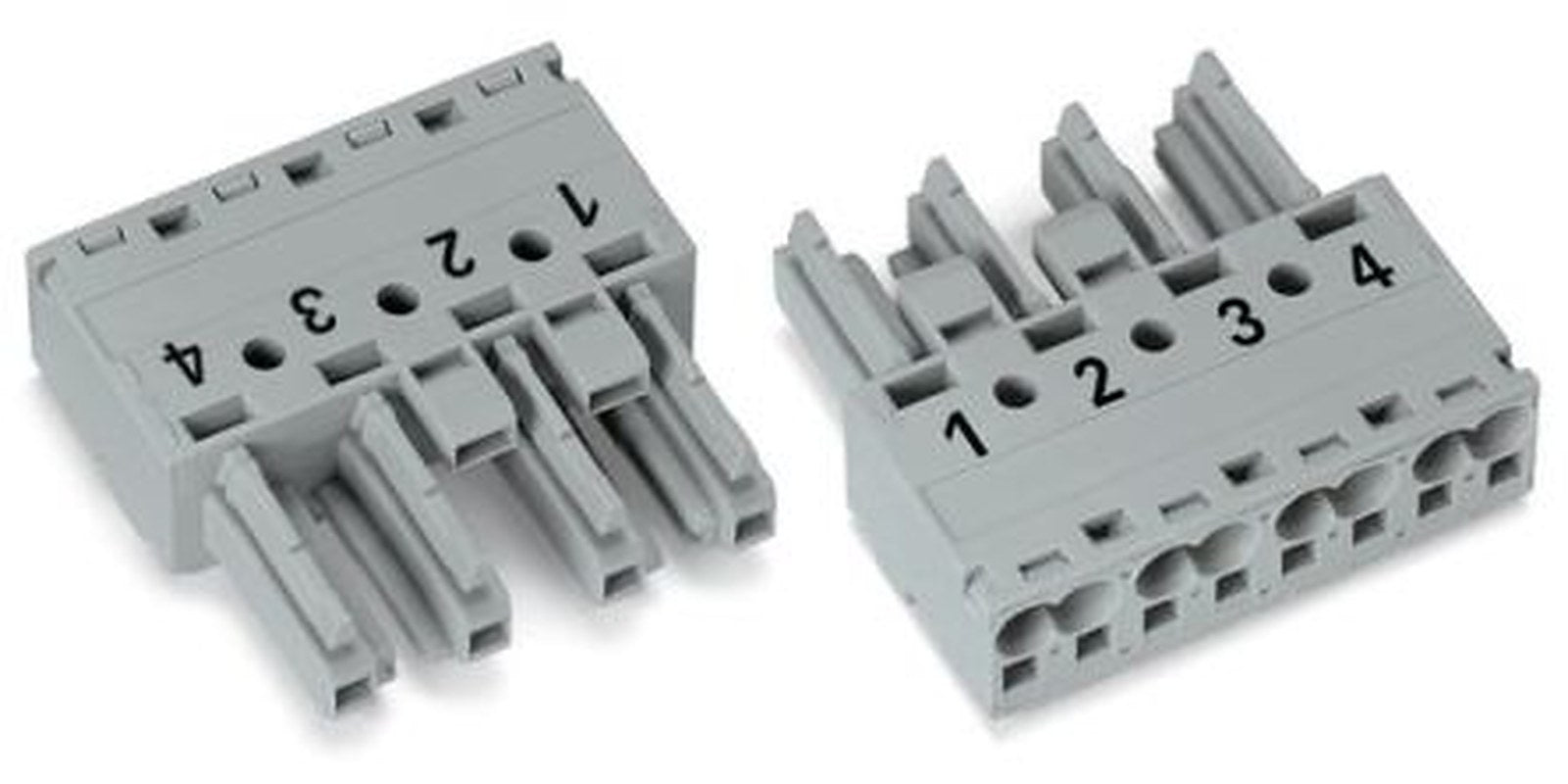 WAGO 770 Series Cable Socket Female Cage Clamp, 4-Pole, 25A, 4-Way, IP20