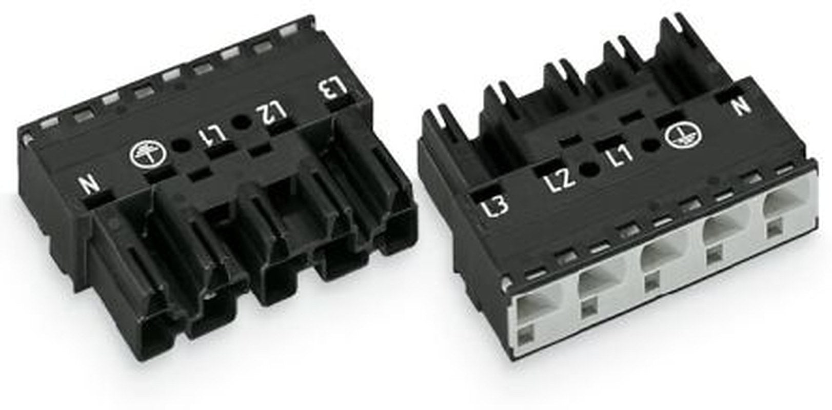 WAGO 770 Series Cable Lighting Connector Male Push-in, 5-Pole, 25A, 5-Way, IP20