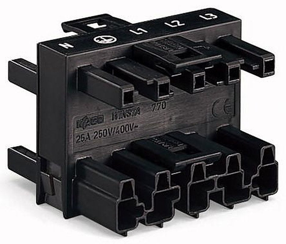 WAGO 770 Series Distribution Block Male/Female, 5-Pole, 25A, 4-Way