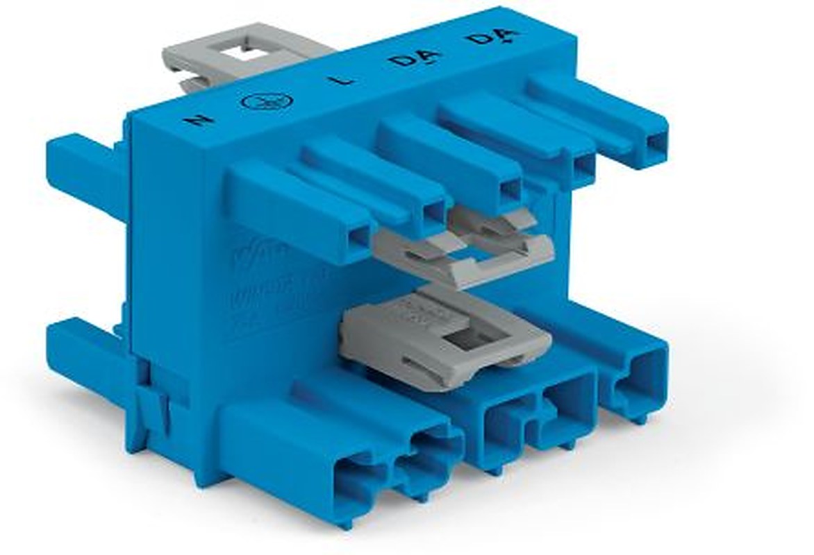 WAGO 770 Series Cable Distribution Connector Female/Male Cage Clamp, 5-Pole, 25A, 3-Way, IP20
