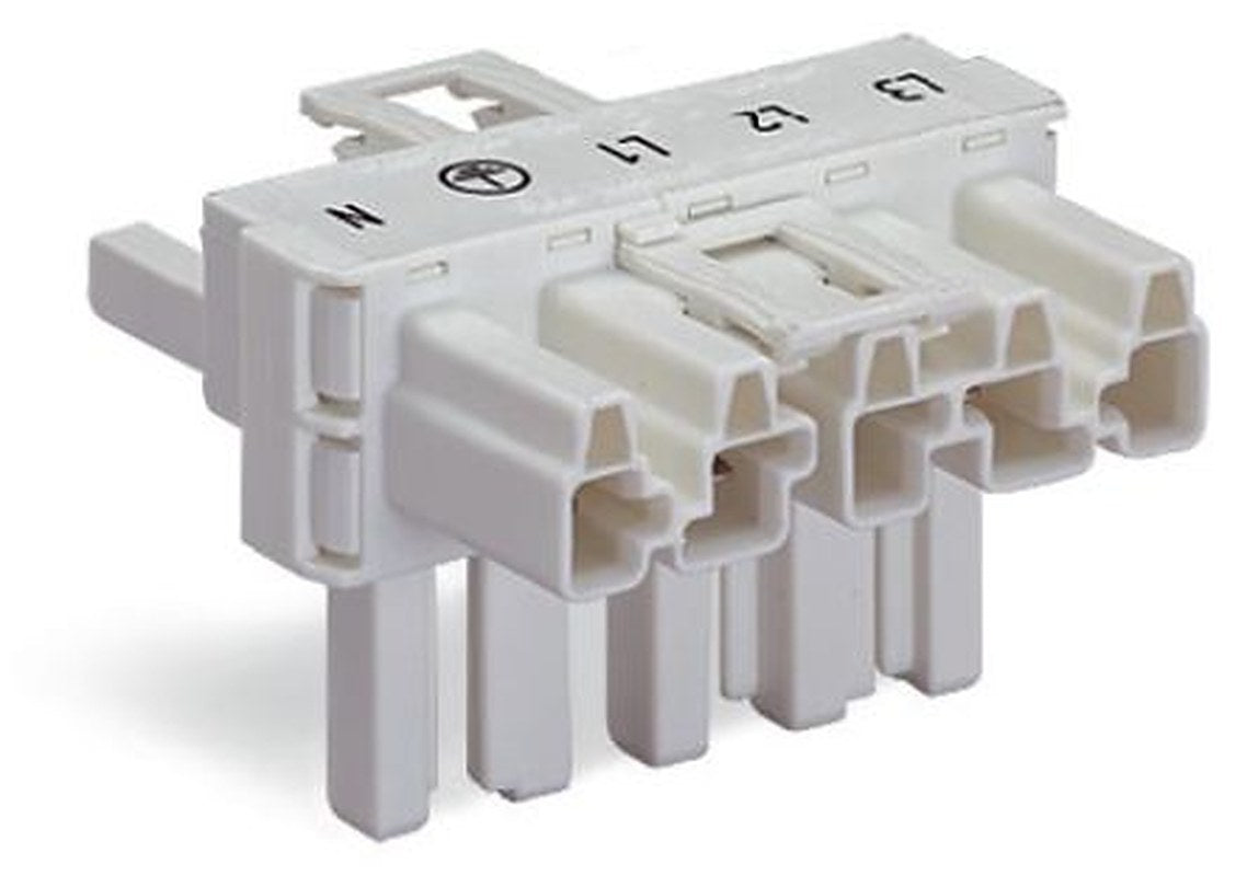 WAGO 770 Series Cable Distribution Connector Cage Clamp, 5-Pole, 25A, 3-Way, IP20