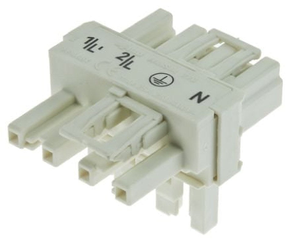 WAGO 770 Series Snap-in Distribution Block Male/Female, 4-Pole, 25A, 4-Way