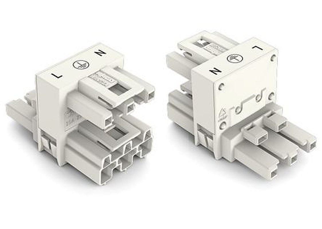 WAGO 770 Series Cable Distribution Connector Cage Clamp, 3-Pole, 25A, 5-Way, IP20
