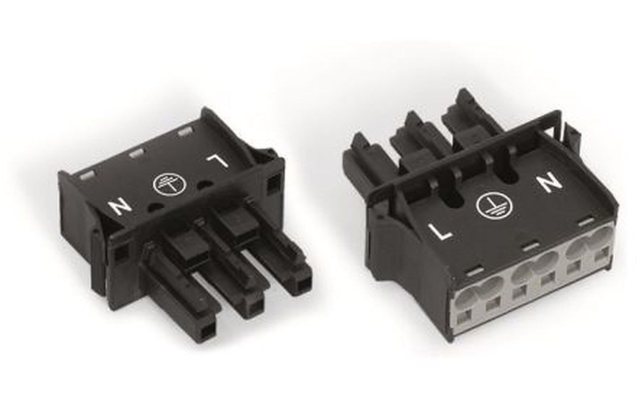 WAGO 770 Series Snap-in Connector Female Cage Clamp, 3-Pole, 25A, 3-Way, IP20