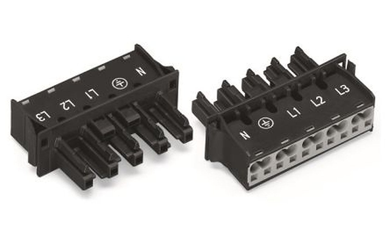 WAGO 770 Series Snap-in Connector Female Cage Clamp, 5-Pole, 25A, 5-Way, IP20