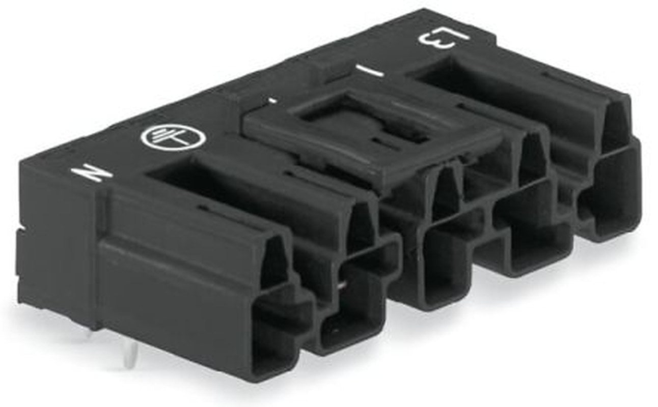 WAGO 770 Series Angled PCB PCB Header, 5 Contact(s), 10 mm Pitch, 1 Row, Shrouded