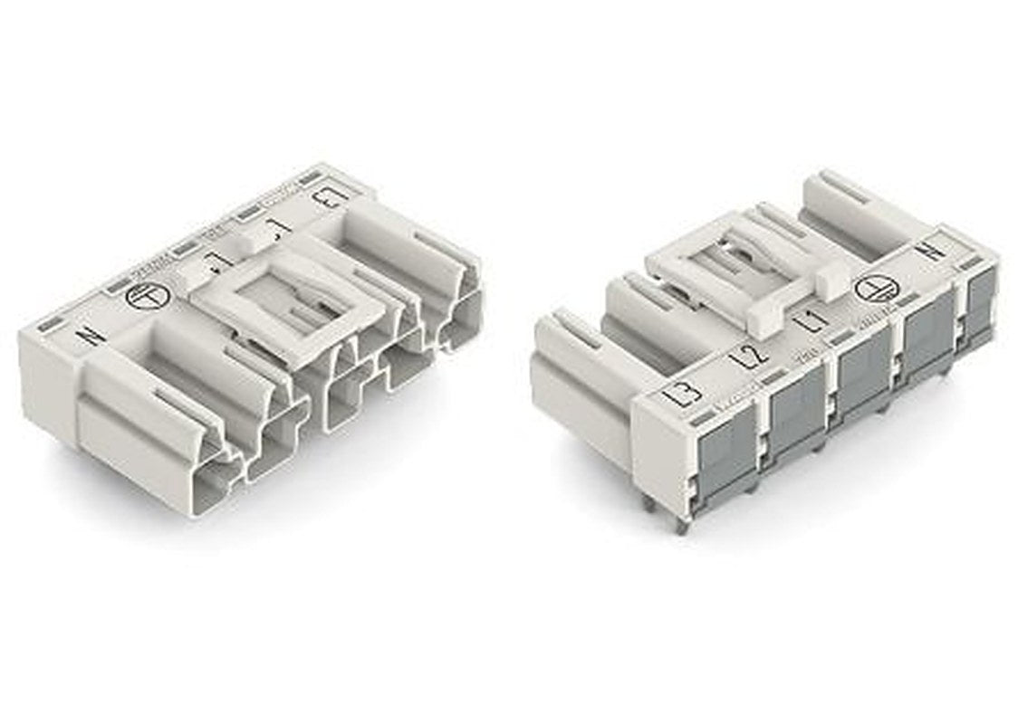 WAGO 770 Series Angled PCB PCB Header, 5 Contact(s), 10 mm Pitch, 1 Row, Shrouded