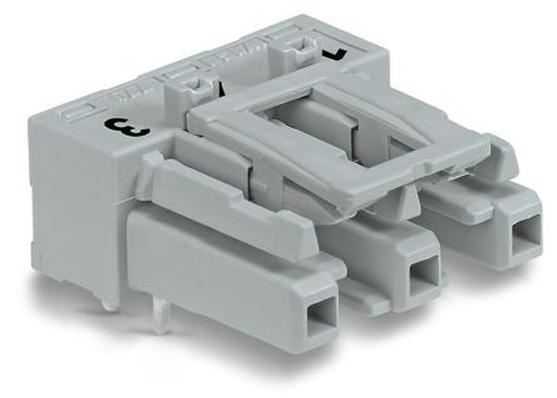 WAGO 770 Series Angled PCB PCB Socket, 3-Contact, 1 Row, 10 mm Pitch Cage Clamp