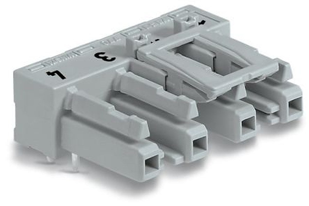 WAGO 770 Series Angled PCB PCB Socket, 4-Contact, 1 Row, 10 mm Pitch Cage Clamp