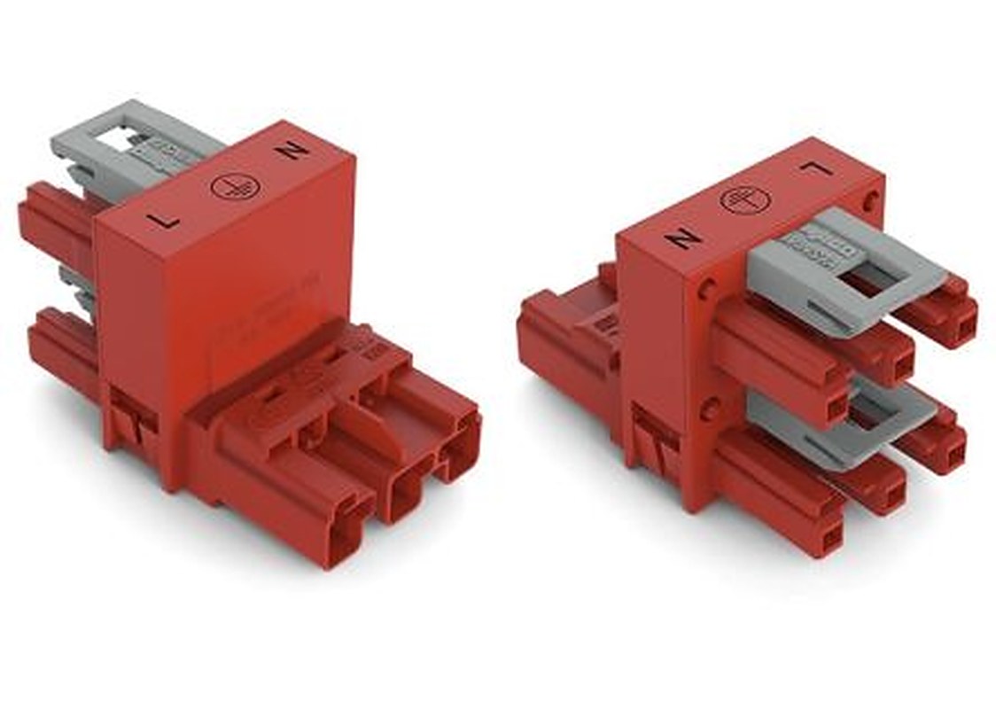 WAGO 770 Series Cable Distribution Connector Cage Clamp, 3-Pole, 25A, 3-Way, IP20